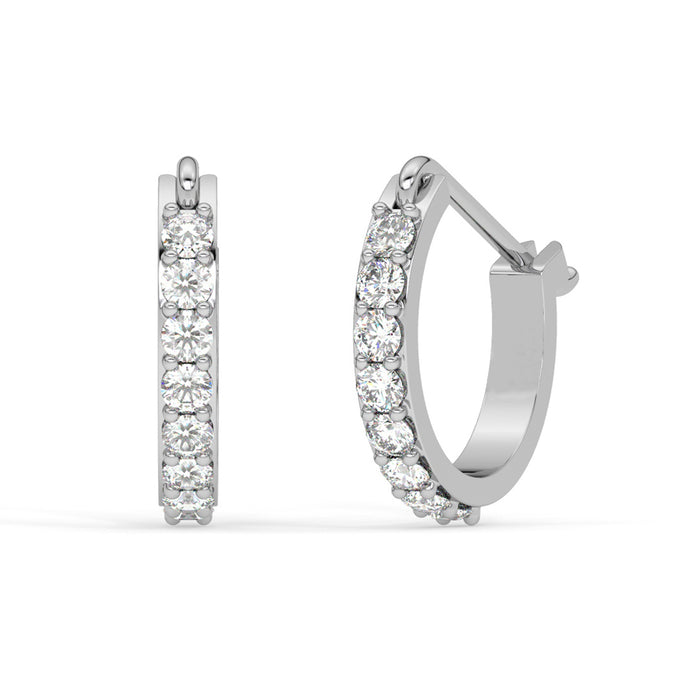 CLARA 925 Sterling Silver Classic Hoop and Huggies Bali Earrings