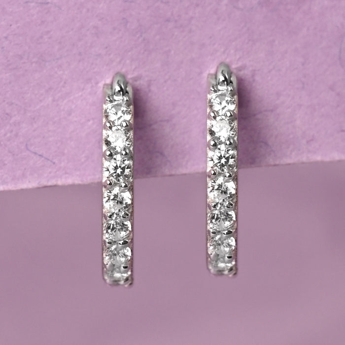 CLARA 925 Sterling Silver Classic Hoop and Huggies Bali Earrings