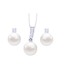 Silver Classic Pearl Jewellery Set