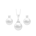 Silver Classic Pearl Jewellery Set