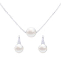 Silver Classic Pearl Jewellery Set