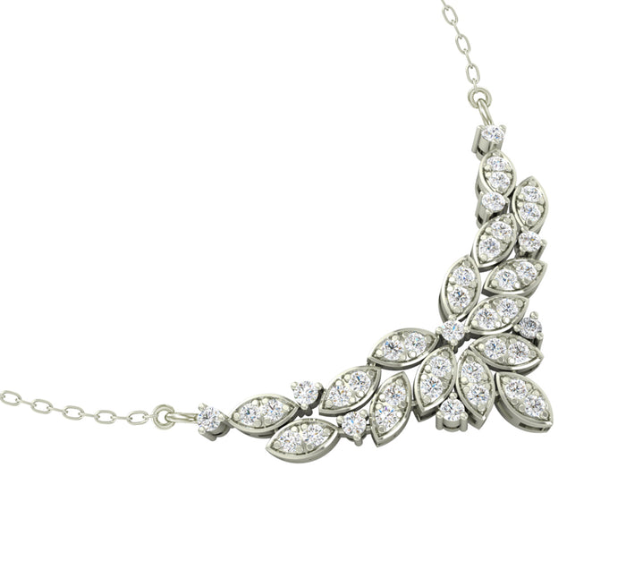 CLARA 925 Sterling Silver Rhodium Plated Cubic Zirconia Pendant with Chain Gift for Women & Girls