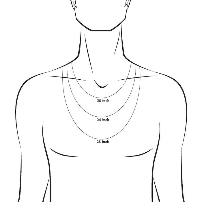 Clara Anti-Tarnish 92.5 Sterling Silver Curb Chain Necklace in 20 24 28 inches for Men & Boys