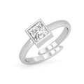 CLARA Pure 925 Sterling Silver Daily Wear Finger Ring with Adjustable Band