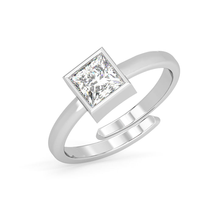 CLARA Pure 925 Sterling Silver Daily Wear Finger Ring with Adjustable Band
