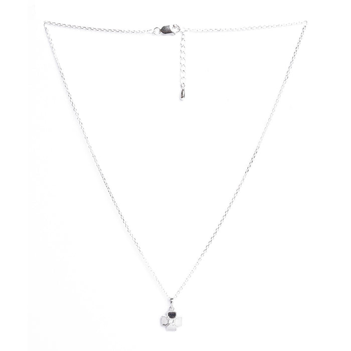 Silver Dainty Clover Pendant Chain