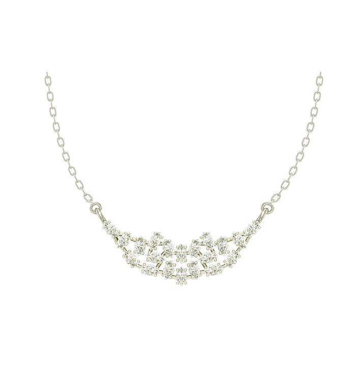 Silver Daisy Pendant Chain Necklace