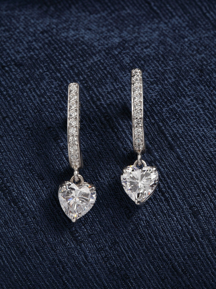 Clara 925 Sterling Silver and Cubic Zirconia Dangle & Drop Adelyn Earring With Screw Back for Women & Girls