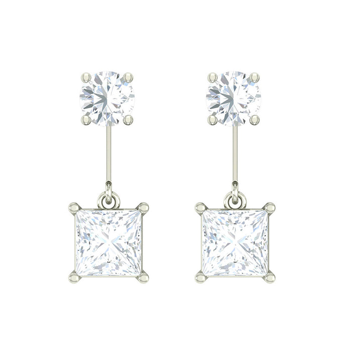 Silver Dangle & Drop Fleur Earring