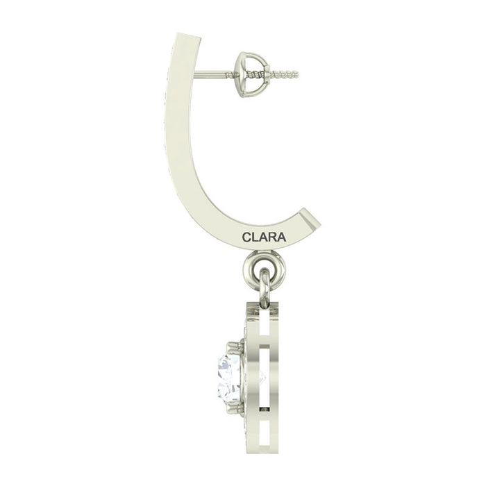 Clara 925 Sterling Silver and Cubic Zirconia Dangle & Drop Margo Earring With Screw Back for Women & Girls