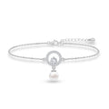 Silver Dante Pearl Adjustable Chain Bracelet