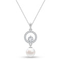 Silver Dante Pearl Pendant with Chain