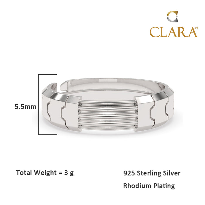CLARA Real 925 Sterling Silver Designer Band Ring