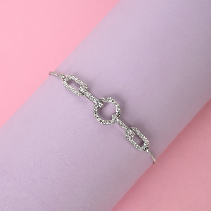 CLARA 925 Pure Silver Designer Hand Bracelet