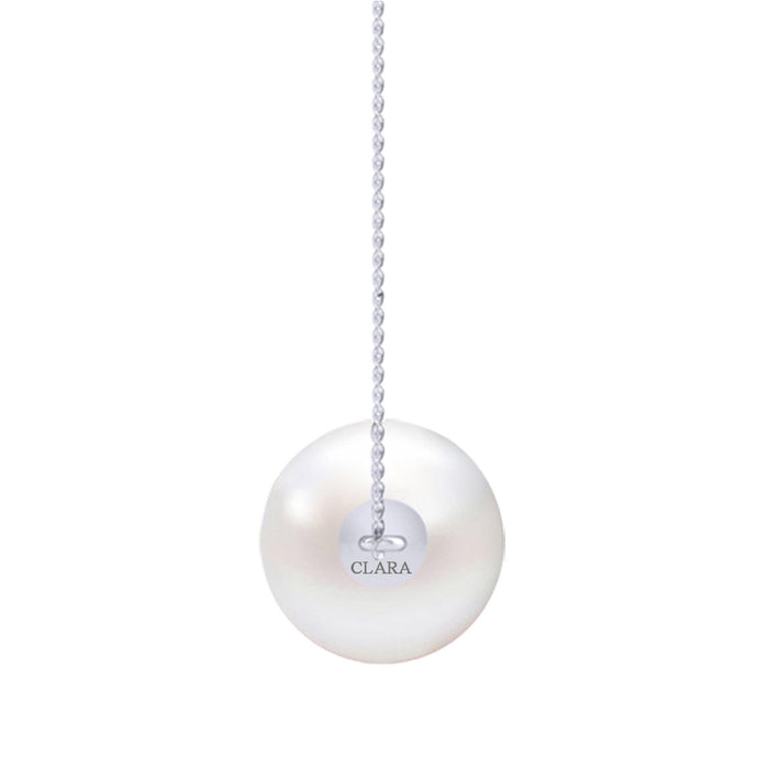 Clara 92.5 Sterling Silver Designer Real Pearl Pendant with Chain Gift for Women and Girls
