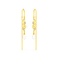 Silver Designer Pearl Sui Dhaga Threader Earrings