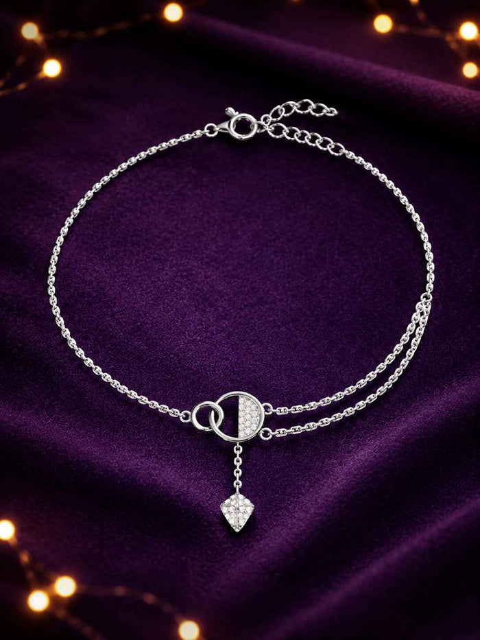 Silver Dharini Anklet Payal (Single)