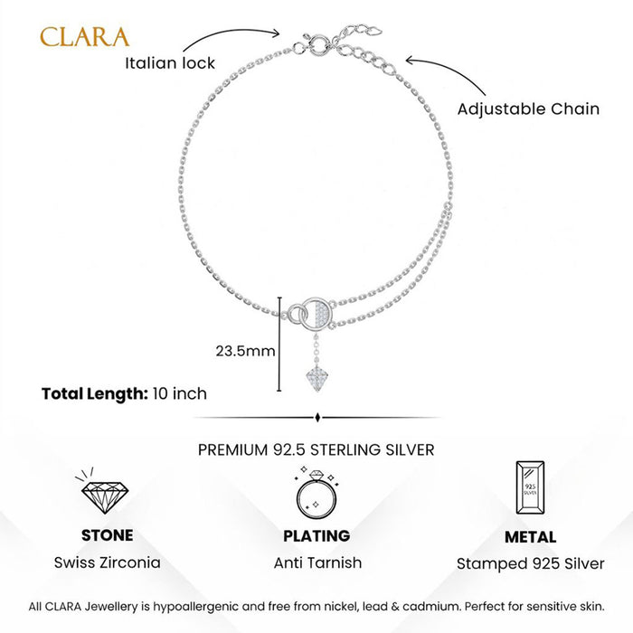 Silver Dharini Anklet Payal (Single)