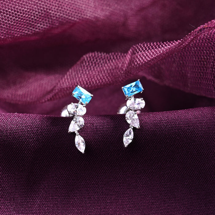 CLARA 925 Sterling Silver diamante Earrings