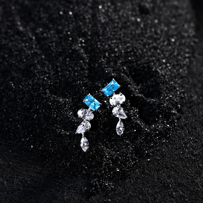 CLARA 925 Sterling Silver diamante Earrings
