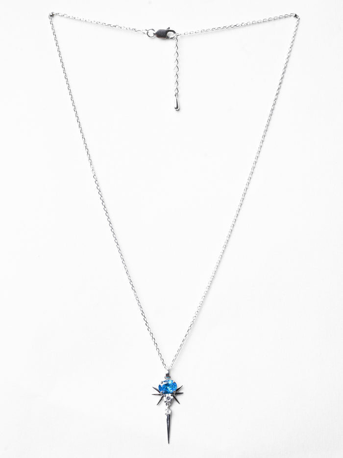 CLARA 925 Sterling Silver Dolores Pendant Chain Necklace