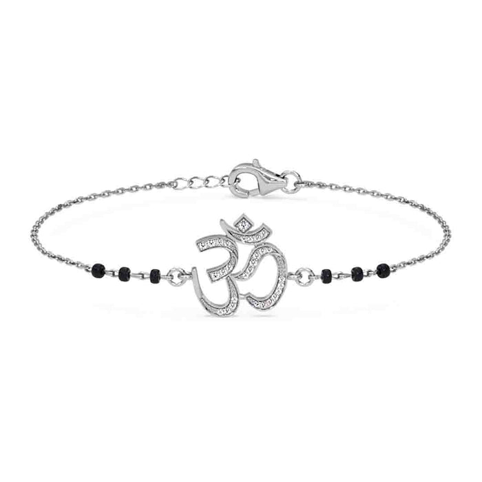 Silver Ekisha Om Mangalsutra Bracelet