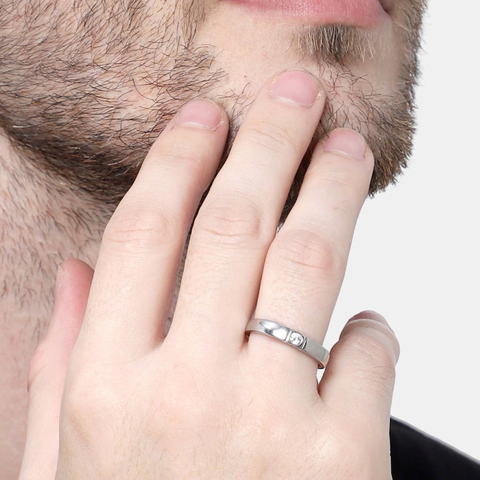 CLARA Real 925 Sterling Silver Elias Band Ring