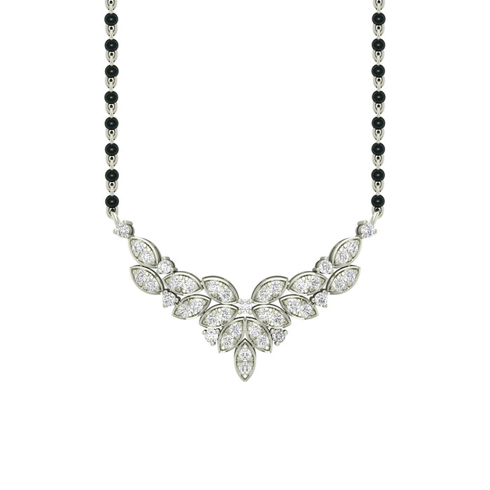 Silver Elsie Mangalsutra