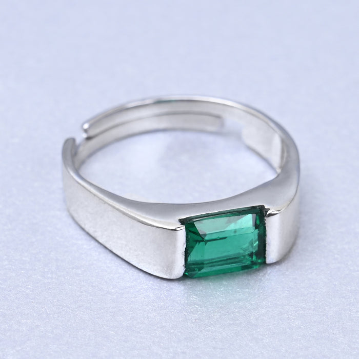 CLARA Real 925 Sterling Silver Emerald Band Ring