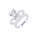 Silver Emerald Cut Solitaire Ring