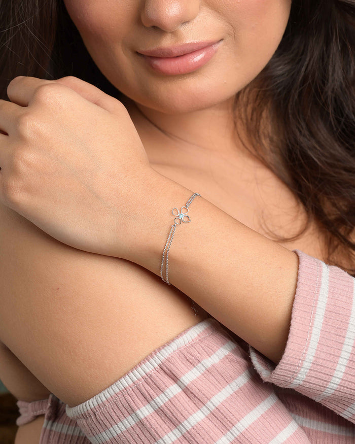 Silver Enea Double Chain Bracelet