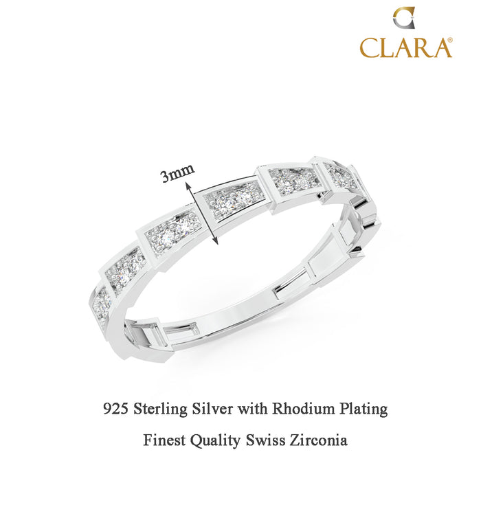 CLARA 925 Sterling Silver Eternity Band Ring