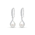 Silver Etoile Pearl Drop Earrings