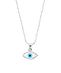 CLARA 925 Sterling Silver Evil Eye Marquise Pendant Chain Necklace
