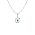 Silver Evil Eye Men Pendant Necklace with Chain or without Chain