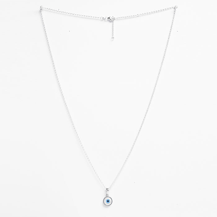 Silver Evil Eye Men Pendant Necklace with Chain or without Chain