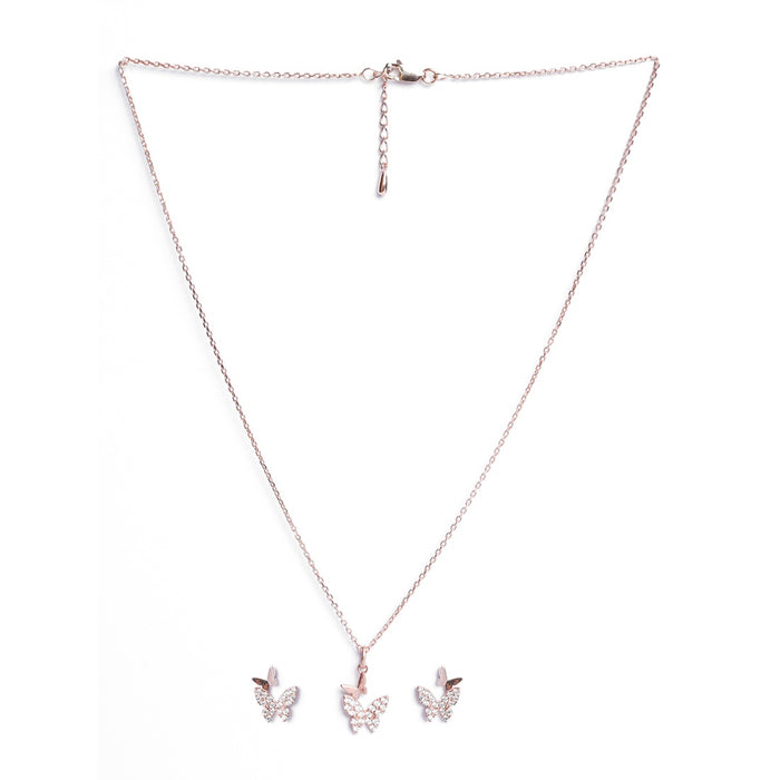 Silver Fairy Butterfly Jewellery Set