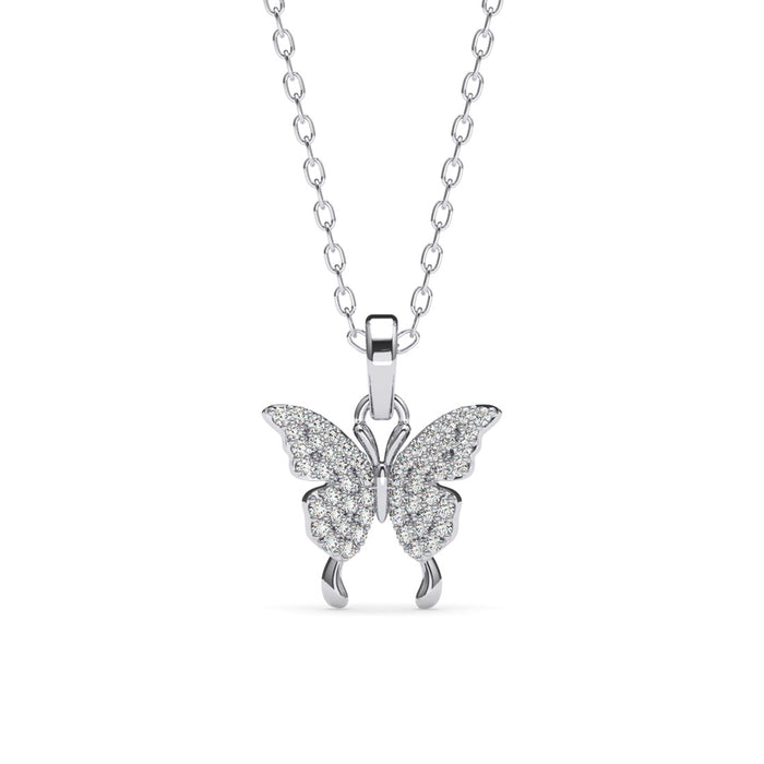 Silver Fia Butterfly Pendant Chain