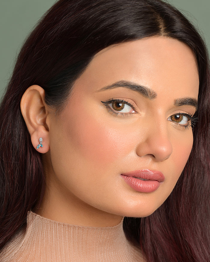 Silver Fina Stud Earrings