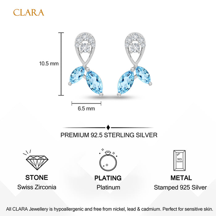 Silver Fina Stud Earrings