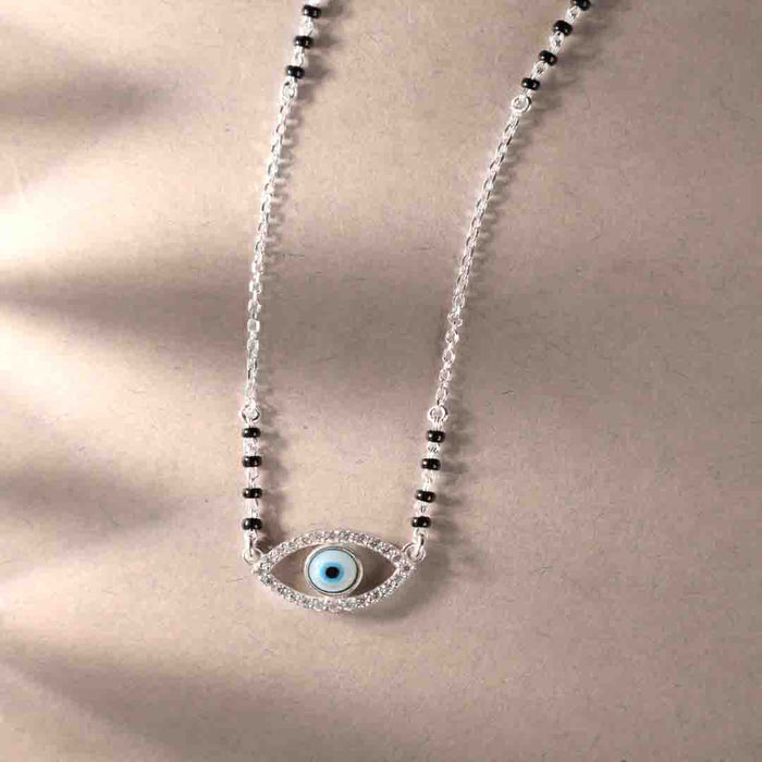 Silver  Evil Eye Mangalsutra