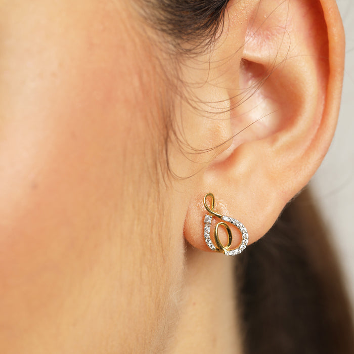 CLARA 925 Sterling Silver Flavia Earrings with Screw Back