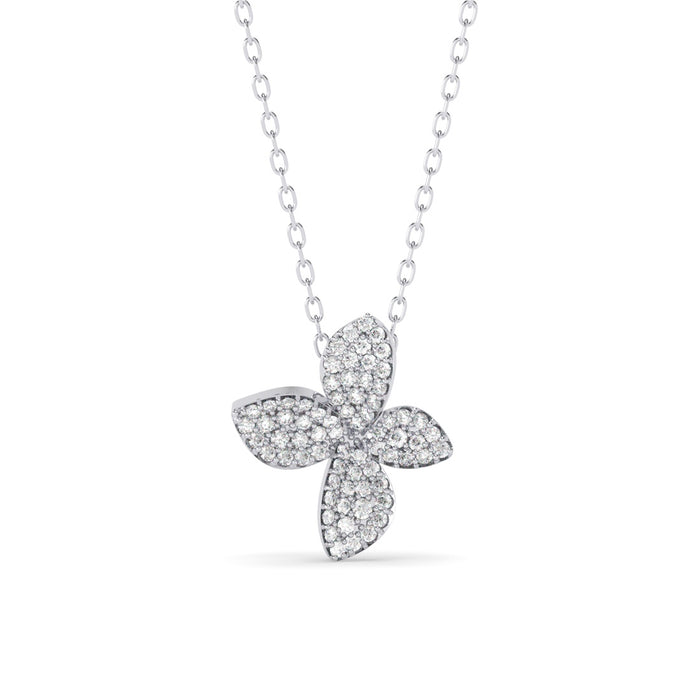 Silver Floral Pendant Chain