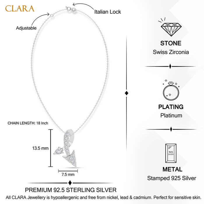 Silver Fonda Pendant with Chain