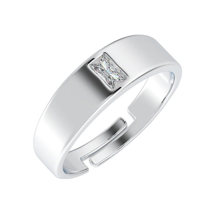 CLARA Pure 925 Sterling Silver Franco Adjustable Ring Gift for Men and Boys