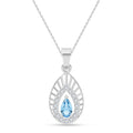 Silver Freni Sky Blue Pendant with Chain
