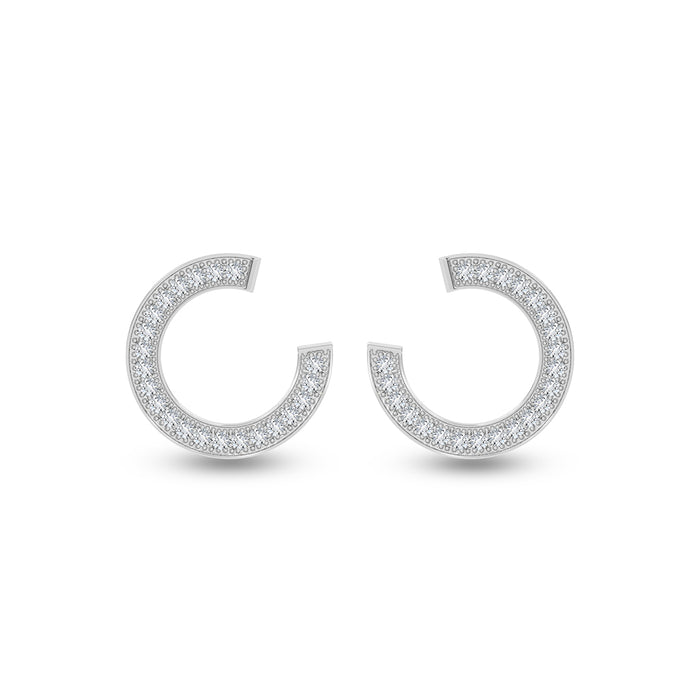 Silver Front Back Earrings