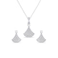 Silver Ginkgo Leaf Jewellery Set