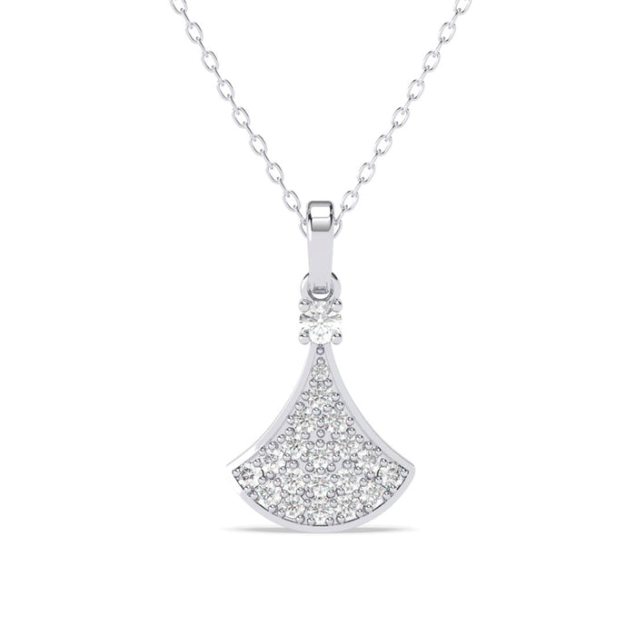 Silver Ginkgo Leaf Pendant Chain