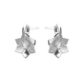 Silver Gioia Flower Stud Earrings
